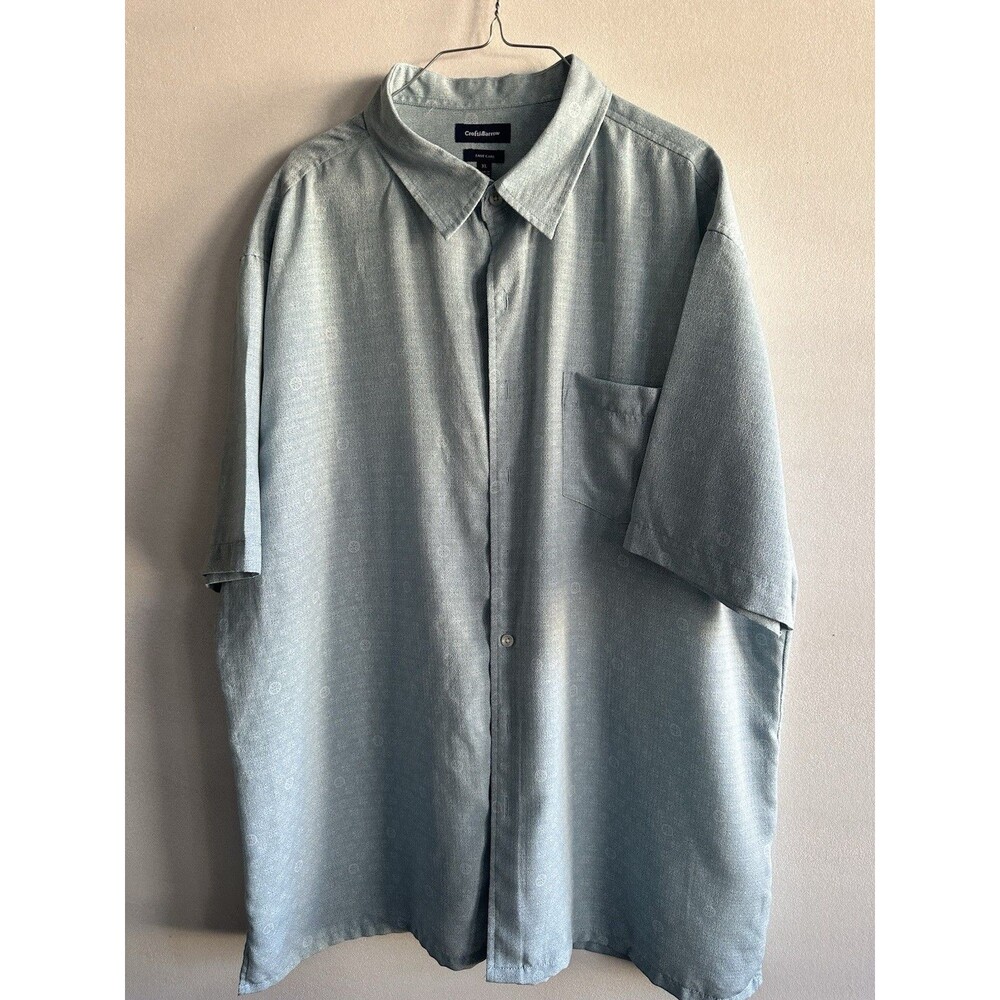 Croft Barrow Mens XL Easy Care Button Up Shirt Blue Casual Office Everyday